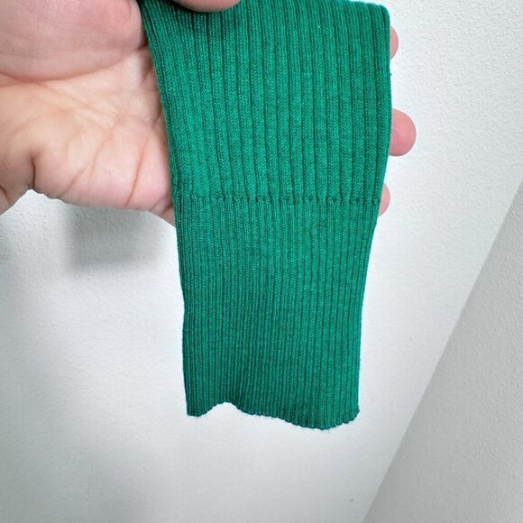 J. Crew Ribbed Turtleneck Festive Green TENCEL™ lyocell-blend Women's Size Small - Picture 3 of 6